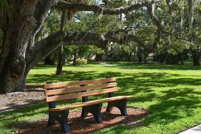 surrounding community with a yard