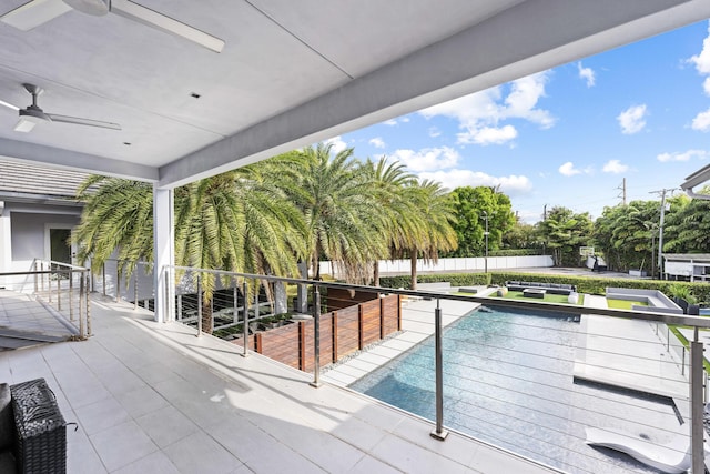 7047 San Sebastian Cir, Boca Raton, FL 33433 - view of pool featuring a ceiling fan