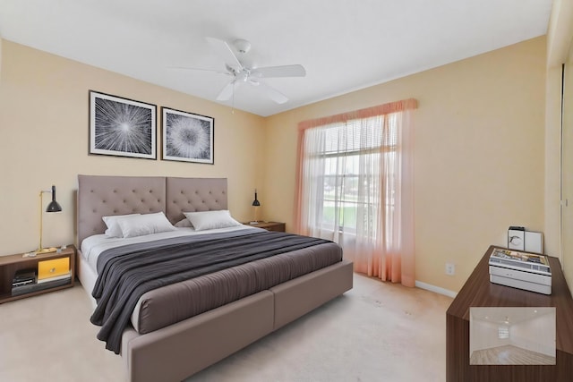 6472 Overland Dr, Delray Beach, FL 33484 - bedroom with baseboards, a ceiling fan, and carpet floors