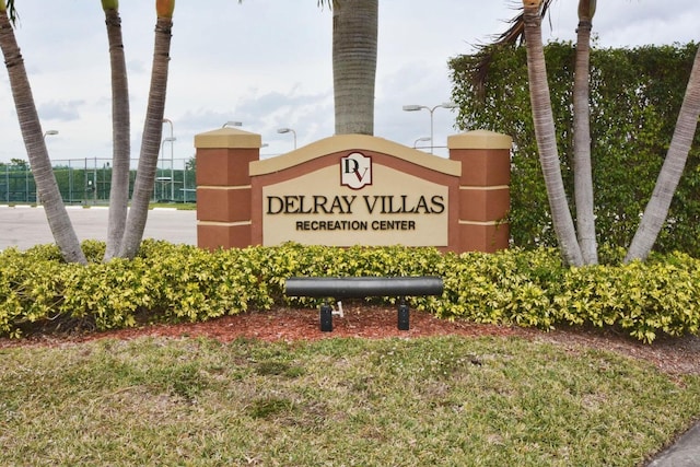 6472 Overland Dr, Delray Beach, FL 33484 - community / neighborhood sign featuring fence