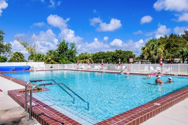 6763 Mar Pacifico, Fort Pierce, FL 34950 - pool featuring fence and a patio