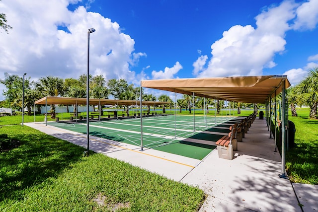 6763 Mar Pacifico, Fort Pierce, FL 34950 - view of property's community with a lawn and shuffleboard