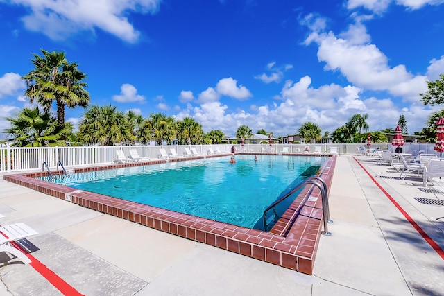 6763 Mar Pacifico, Fort Pierce, FL 34950 - pool featuring fence and a patio