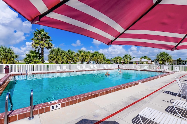 6763 Mar Pacifico, Fort Pierce, FL 34950 - pool with a patio area and fence