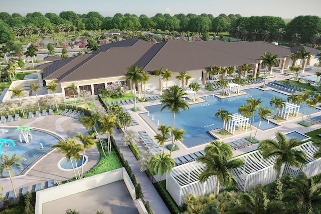 12862 Crane Xing, Palm Beach Gardens, FL 33412 - bird's eye view of a pool
