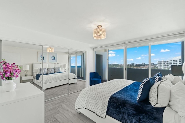 bedroom with access to outside