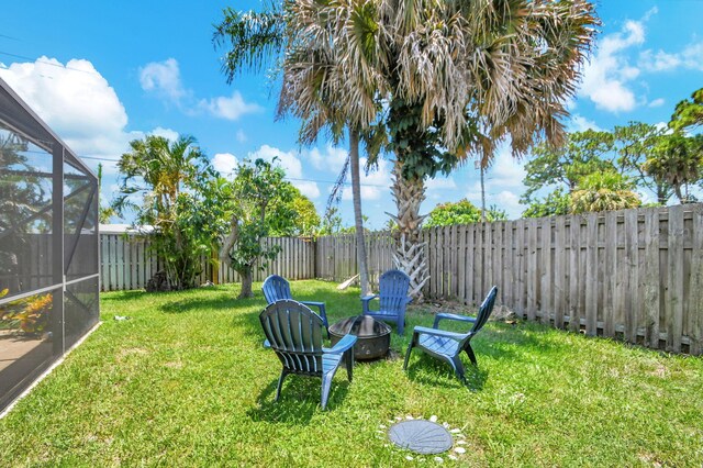 3412 Lake Osborne Dr, Lake Worth Beach, FL 33461 - view of pool with a patio, a fenced backyard, grilling area, and glass enclosure