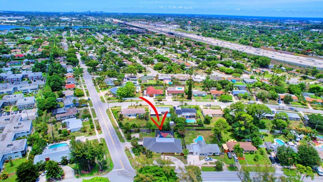 3412 Lake Osborne Dr, Lake Worth Beach, FL 33461 - aerial view of residential area with a nearby body of water