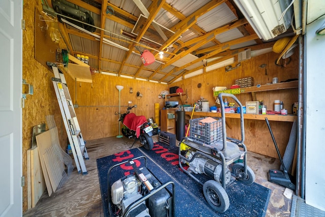 garage featuring visible vents