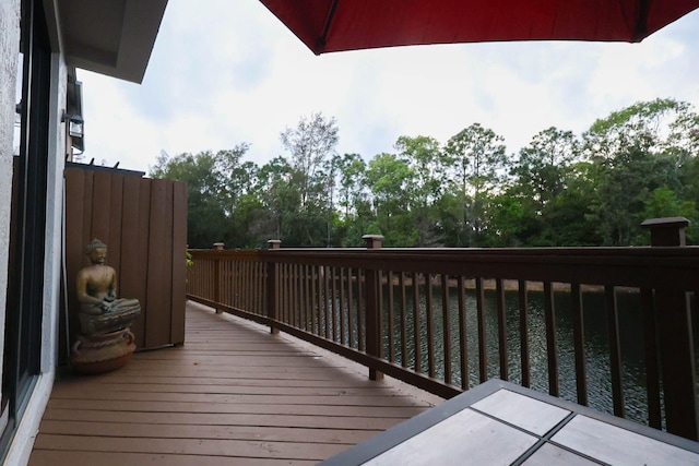 view of wooden deck