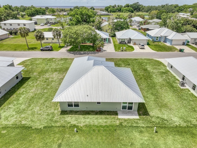 bird's eye view with a residential view