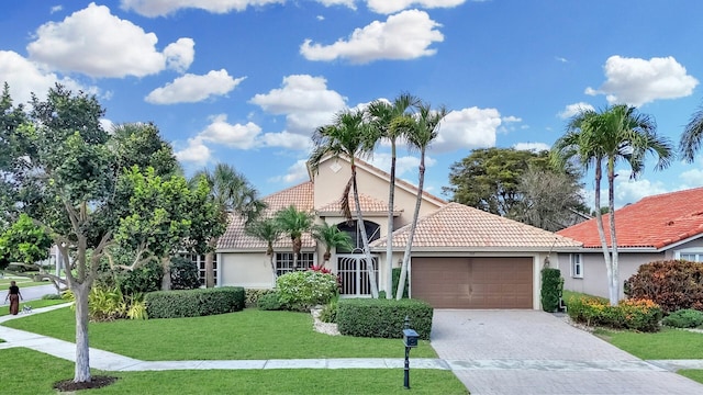 7315 Falls Rd E, Boynton Beach, FL 33437 - property entrance featuring a tiled roof and stucco siding