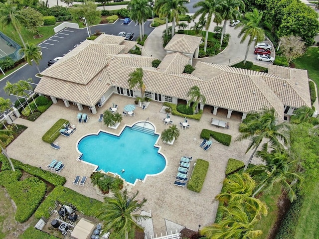 7315 Falls Rd E, Boynton Beach, FL 33437 - birds eye view of property featuring a residential view, view of golf course, and a water view