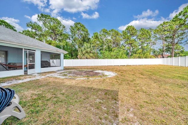 6116 NW Daroco Ter, Port Saint Lucie, FL 34986 - view of yard with a sunroom and fence