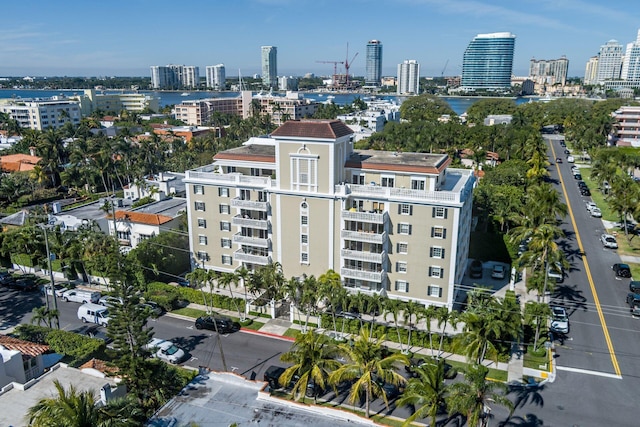 aerial view featuring a view of city