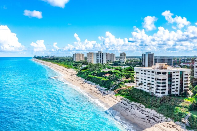 4605 S Ocean Blvd Unit 4C, Highland Beach, FL 33487 - drone / aerial view of expansive beach