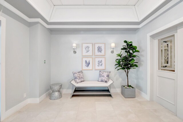 4605 S Ocean Blvd Unit 4C, Highland Beach, FL 33487 - sitting room with tile patterned flooring and baseboards