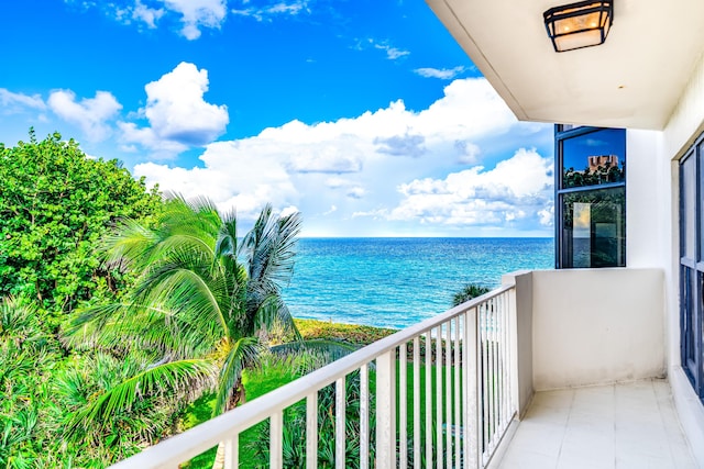 4605 S Ocean Blvd Unit 4C, Highland Beach, FL 33487 - balcony with a water view