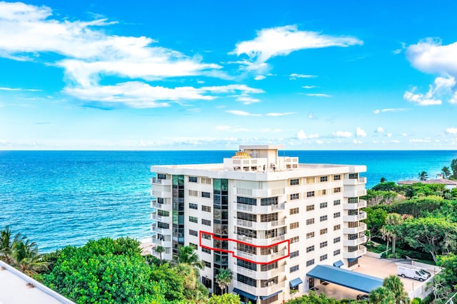 4605 S Ocean Blvd Unit 4C, Highland Beach, FL 33487 - view of apartment building / complex with a water view