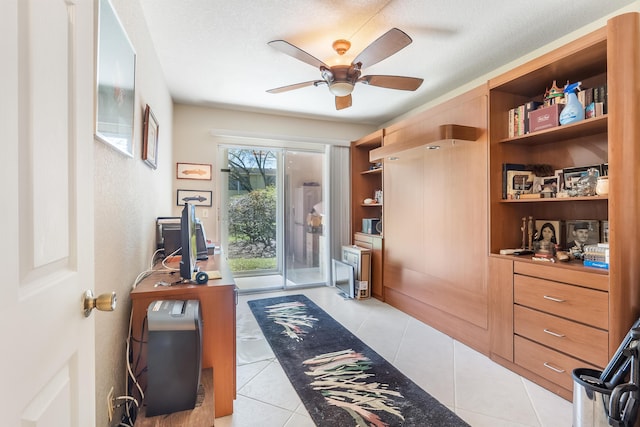 325 Tilford P, Deerfield Beach, FL 33442 - interior space with ceiling fan and light tile patterned floors