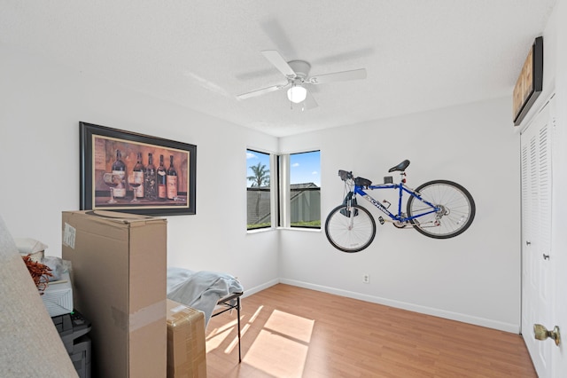 5661 Riverside Dr Unit 206B7, Coral Springs, FL 33067 - office space with light wood-type flooring, ceiling fan, and baseboards