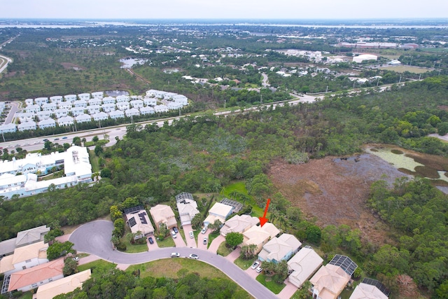 drone / aerial view with a residential view