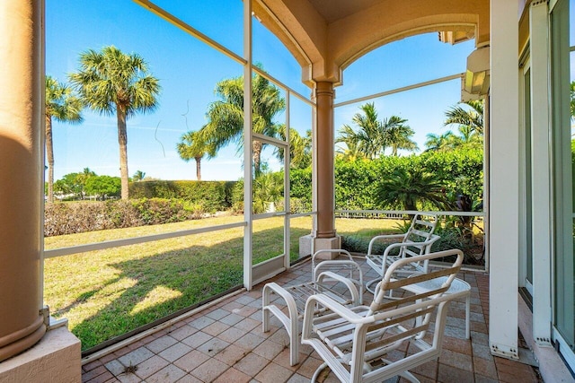 view of sunroom / solarium