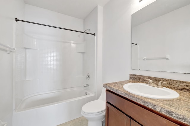 11265 SW Hadley St, Port Saint Lucie, FL 34987 - bathroom with toilet, vanity, and bathtub / shower combination