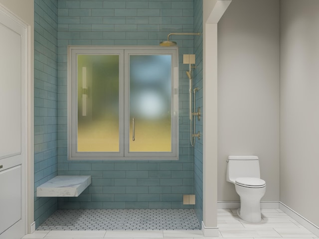 115 Olympus Way, Jupiter, FL 33477 - bathroom with baseboards, toilet, and a shower stall