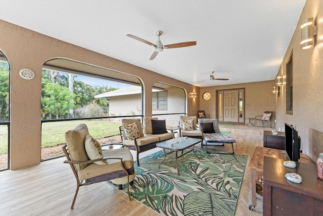 view of sunroom