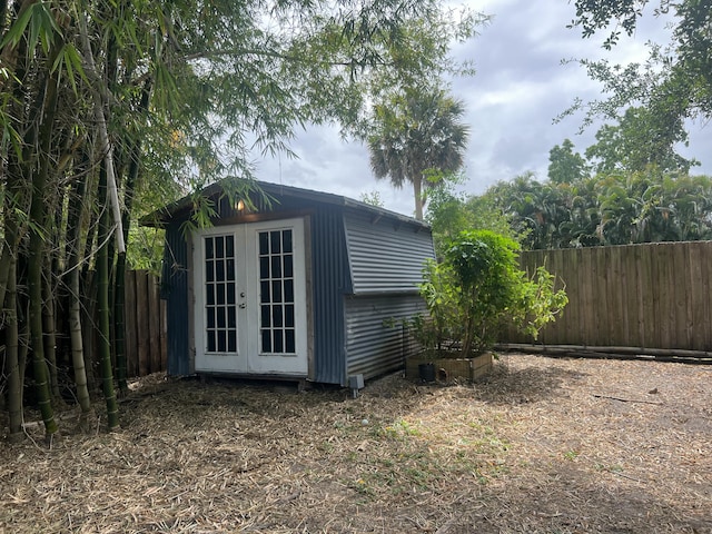 1894 NW Britt Rd, Stuart, FL 34994 - view of outbuilding with french doors