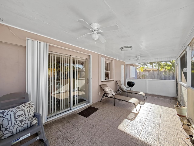 6875 NW 1st Ct, Margate, FL 33063 - sunroom featuring a ceiling fan