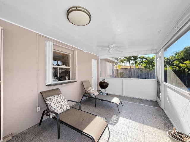 6875 NW 1st Ct, Margate, FL 33063 - view of patio / terrace featuring fence and a ceiling fan