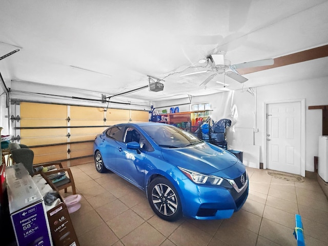 6875 NW 1st Ct, Margate, FL 33063 - garage featuring a garage door opener and a ceiling fan