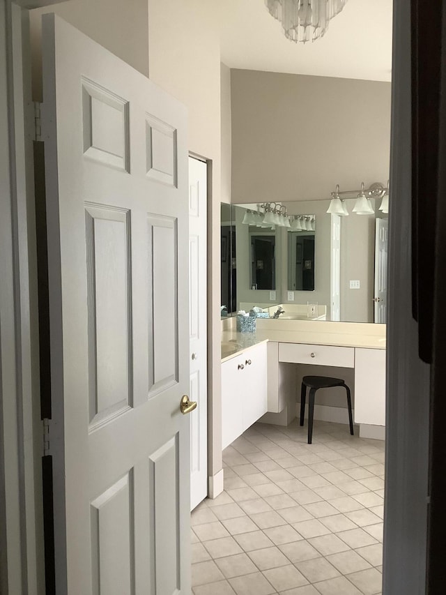 7007 Ashton St, Boynton Beach, FL 33437 - bathroom with tile patterned flooring and vanity