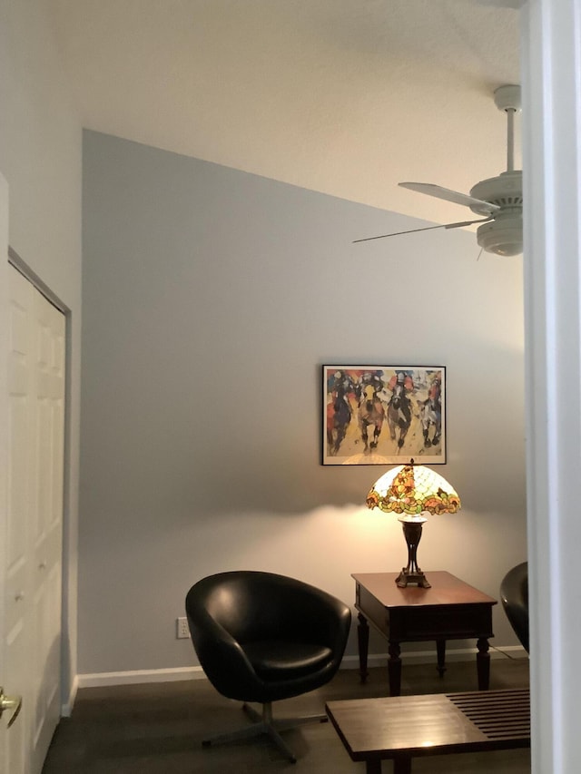 7007 Ashton St, Boynton Beach, FL 33437 - living area with baseboards and ceiling fan