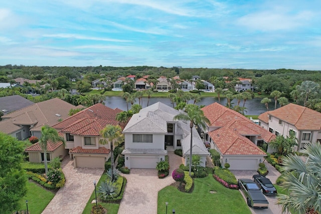 13315 Deauville Dr, Palm Beach Gardens, FL 33410 - drone / aerial view with a residential view and a water view