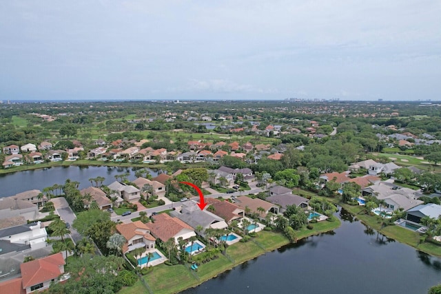 13315 Deauville Dr, Palm Beach Gardens, FL 33410 - drone / aerial view with a residential view and a water view
