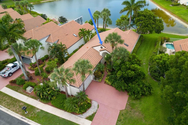 22586 Esplanada Dr, Boca Raton, FL 33433 - drone / aerial view with a water view