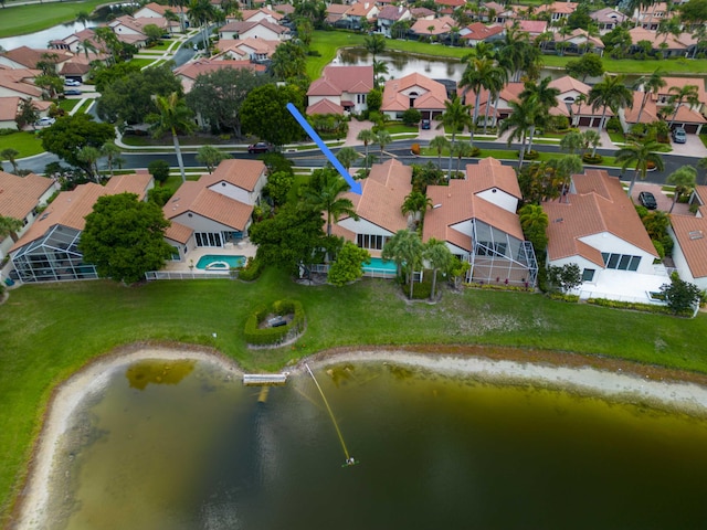 22586 Esplanada Dr, Boca Raton, FL 33433 - bird's eye view featuring a water view and a residential view