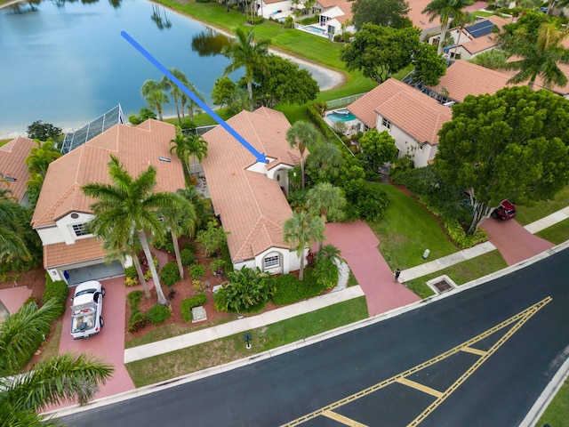 22586 Esplanada Dr, Boca Raton, FL 33433 - drone / aerial view featuring a residential view and a water view