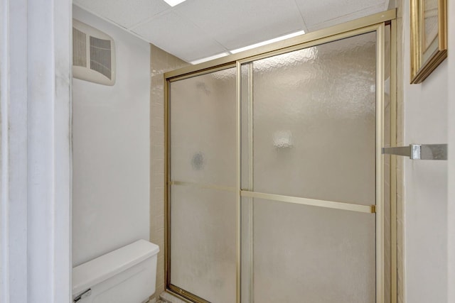 10000 S Ocean Dr S Unit 601, Jensen Beach, FL 34957 - bathroom with a shower stall, visible vents, and toilet