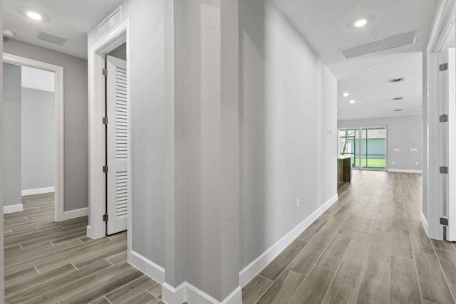 13526 Sw Vermillion Circle Mystique, Port Saint Lucie, FL 34987 - corridor featuring wood finished floors and recessed lighting
