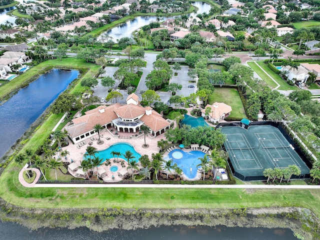 8888 Rockridge Glen Cv, Boynton Beach, FL 33473 - drone / aerial view with a residential view and a water view