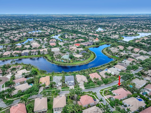 8888 Rockridge Glen Cv, Boynton Beach, FL 33473 - birds eye view of property with a water view and a residential view