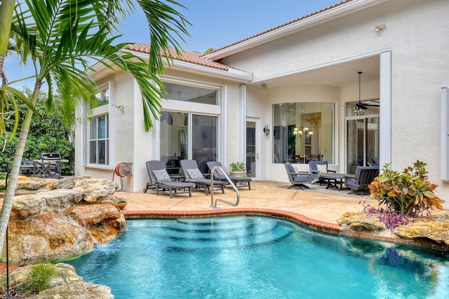 8888 Rockridge Glen Cv, Boynton Beach, FL 33473 - pool featuring a patio and grilling area