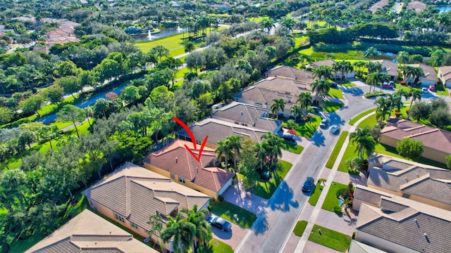 10570 Stone Garden Dr, Boynton Beach, FL 33473 - birds eye view of property with a residential view and a water view