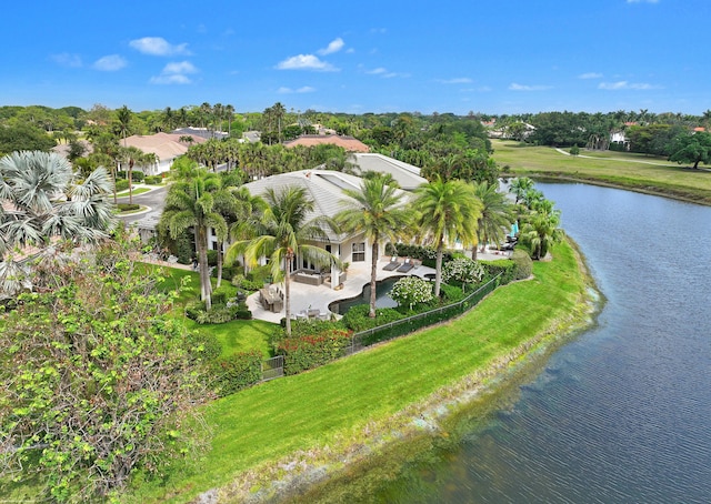 2990 Twin Oaks Way, Wellington, FL 33414 - drone / aerial view featuring a water view