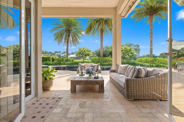 2990 Twin Oaks Way, Wellington, FL 33414 - view of patio featuring an outdoor living space