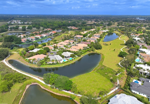 2990 Twin Oaks Way, Wellington, FL 33414 - aerial view featuring a water view and a residential view